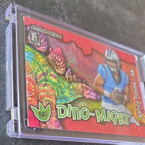 Bryce Young  2023 Wild Card Dino-Might Rookie RC 3/4  #AD-BY Panthers Pink - Picture 4 of 8